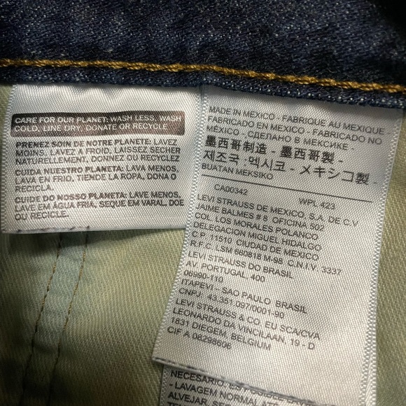 Levi’s 569 Loose Straight Fit Jeans Men’s Size 42x30 Dark Wash EUC - Picture 10 of 13